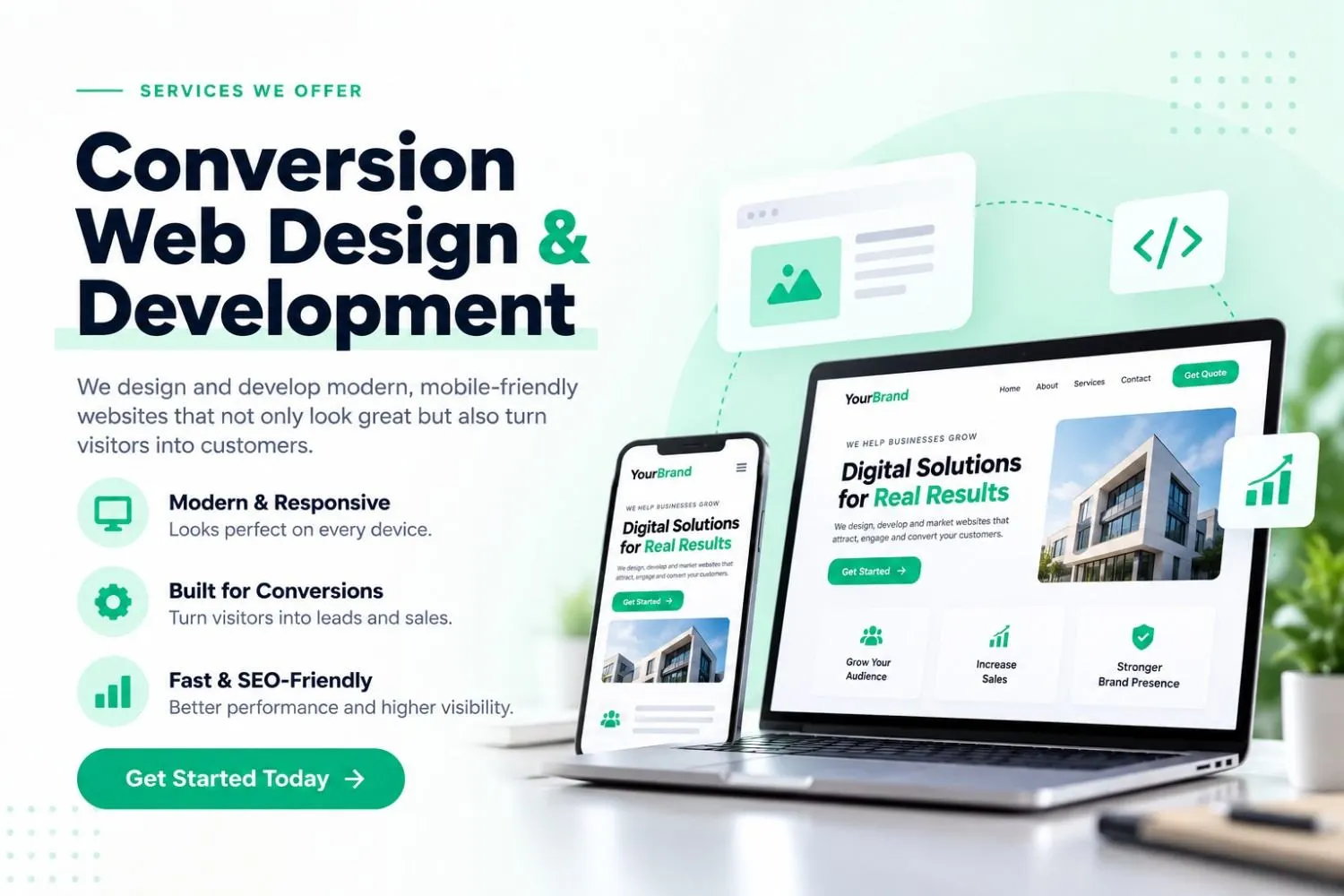 Growth Mind Digital - Services We Offer - Conversion Web Design Development